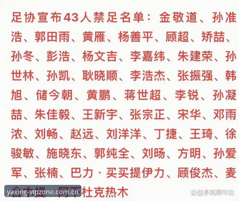 足协第三批禁足名单深度解读：65人受罚，17人终身禁赛